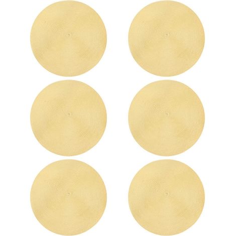 Runde gewebte Tischsets für den Innen- und Außenbereich, 6er-Set, perfekt für den Herbst, Dinnerpartys, Grillabende und Weihnachtsfeiern (1/5)