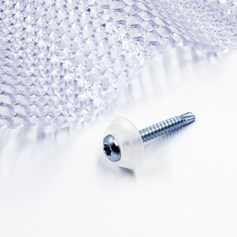 Vis galvanisées M5 x 40 mm pour métal avec rondelle d'étanchéité transparente MK PC DIAMONDS 50 pièces (1/5)