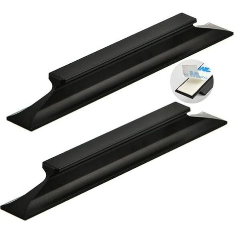2 pièces poignée de porte coulissante auto-adhésif Poignée de grange alliage d'aluminium Poignées pour placards d'armoire Tirer noir Bouton de Meuble Poignet Pas de poinçonnage (Length 200mm) (1/4)