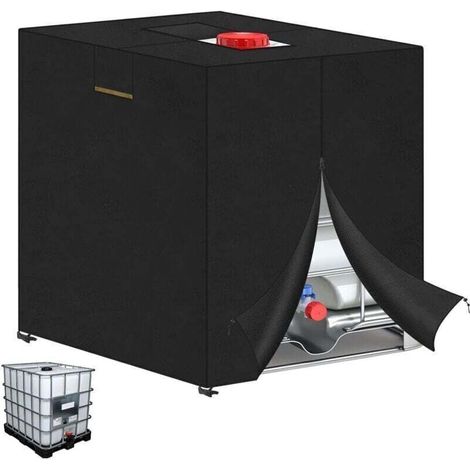 Housse de Protection pour Réservoir d'eau 1000 L Bache Couverture Réservoir IBC d'eau de Pluie, Housse Cuve 1000L(120x80x116cm) (1/4)