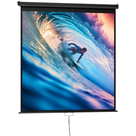 Schermo per proiettore 178 x 178 cm (99 pollici) con risoluzione 1:1 HD 4K, ideale per home cinema, presentazioni in ufficio e utilizzo in loco. (1/5)