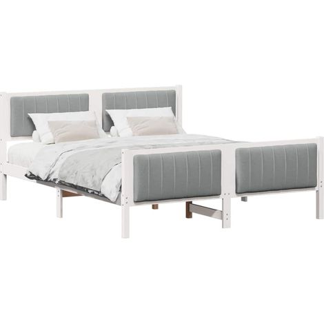 Maison Exclusive - Estructura de cama con cabecera y gris claro 1