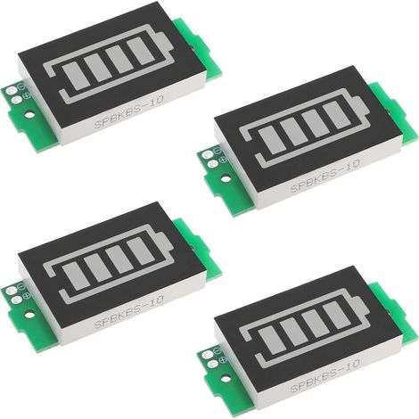 APEX 4 Pièces Module Indicateur de Capacité de Batterie 3-34V Module Indicateur de Charge de Batterie 5mA Compatible avec 1S 2S 3S 4S 5S 6S 7S 8S (1/5)