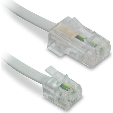 1 Câble RJ11 Vers RJ45 Connecteurs Dorés 1,80 M Pour Box ADSL