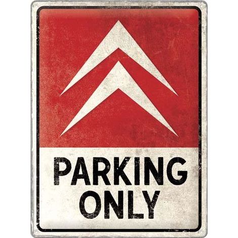 Plaque décorative en métal en relief 40 x 30 cm Citroën - Parking Only (1/2)