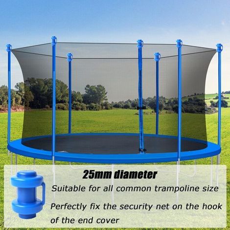 8 tappi terminali per trampolino, adatti a tutti i pali della rete di sicurezza per trampolino condiviso, accessori per la rete di sicurezza del trampolino (1/2)