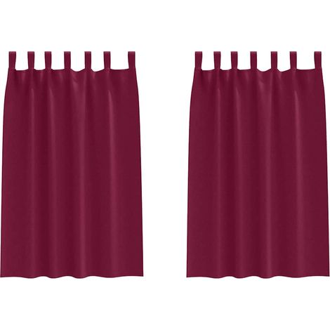 Maison Exclusive - Verdunkelungs-Vorhänge mit Ringen 2 pcs Weinro