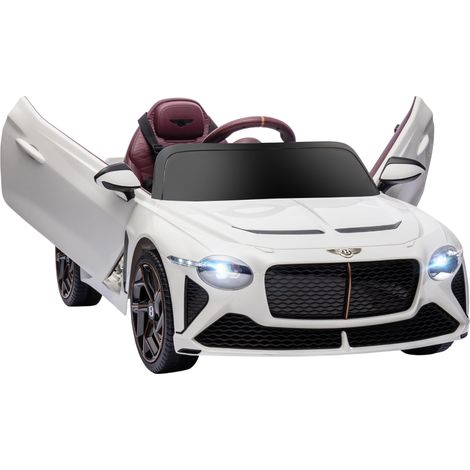 Auto elettrica per bambini porte ad ali di gabbiano 108 x 65 x 45 cm telecomando ammortizzatori design moderno in PP bianco 210000556