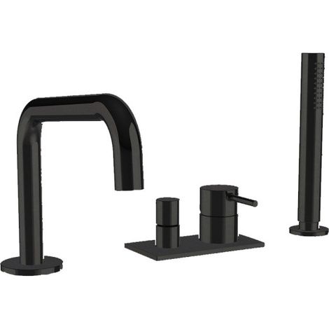Mitigeur bain-douche 4 trous sur gorge blackmat phi - CRISTINA ONDYNA PH18113