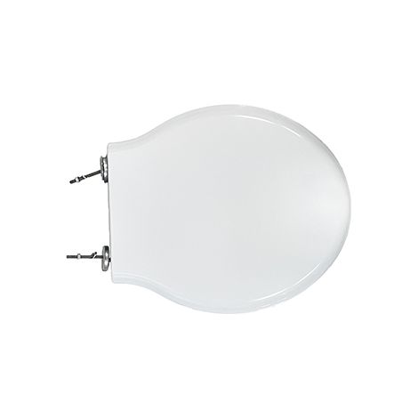 Sedile in termoindurente ( forma tipo 2 ) dedicato a casa ceramica Cielo serie Easy Bath. Dimensioni: Larghezza cm 37,5 Lunghezza cm 39-43 Interasse cerniere cm 12-21. Cerniere in acciaio inox di ti