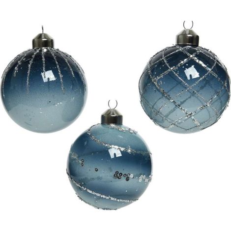 Sfera blu diam. 8 cm (1/3)