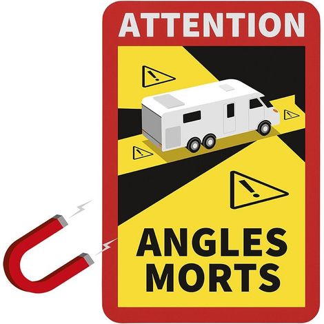 Adesivo magnetico "Attenzione Angoli Morti" camper (1/5)