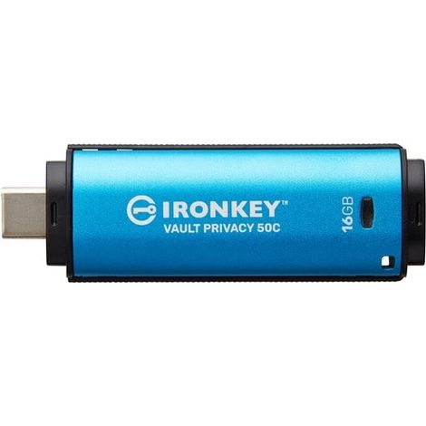 Pendrive kingston 16gb usb-c ironkey vault privacy 50c aes-256 encrypted fips 197