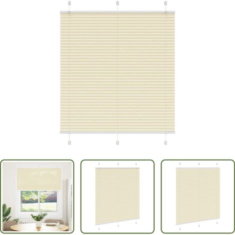 Rollos - Plissee Creme 120x150 cm Stoffbreite 119,4 cm Polyester (1/5)