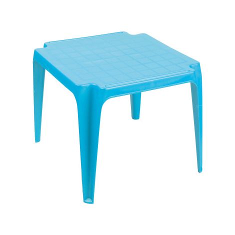 Petite table empilable en plastique - 56 x 51 x H 44.5 cm - Bleu - Livraison gratuite (1/3)