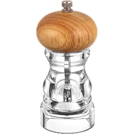 Moulin à poivre manuel en bois et plastique, gros sel, bouteille d'assaisonnement pour barbecue en céramique, cuisine (1/5)