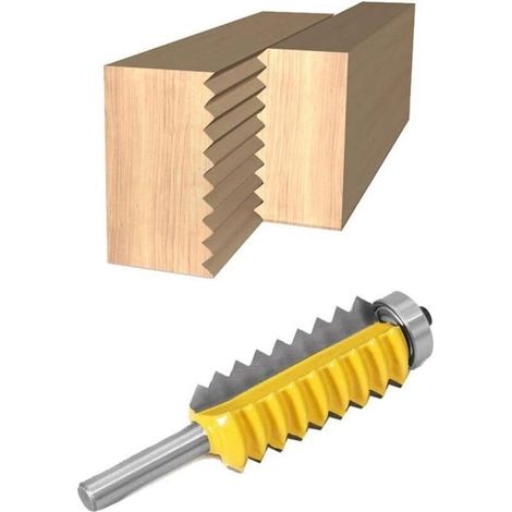 Fraise pour défonceuse et affleureuse - PZCC - 8 x 55 mm - Carbure cémenté - Ø 8 mm - Anti-inversion