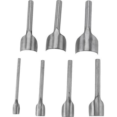 Set mit 7 halbrunden Lederschneidern, DIY-Gürtelendenschneider für Heimnähprojekte (10-40 mm) (1/5)