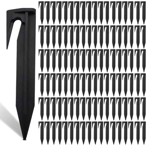 Lot de 200 Piquets De Fixation Pour Câbles Périphériques, Piquet Fil Robot Tondeuse, Accessoires Pour Tondeuses à Gazon Robot, Crochet Pour Robot Tondeuse, Câble De Délimitation… (1/5)