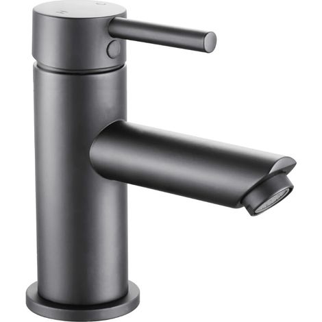 Aloni Waschtischmischer Einhebel Armatur Kalt-/Warmwasser Grau gebürstet (1/2)