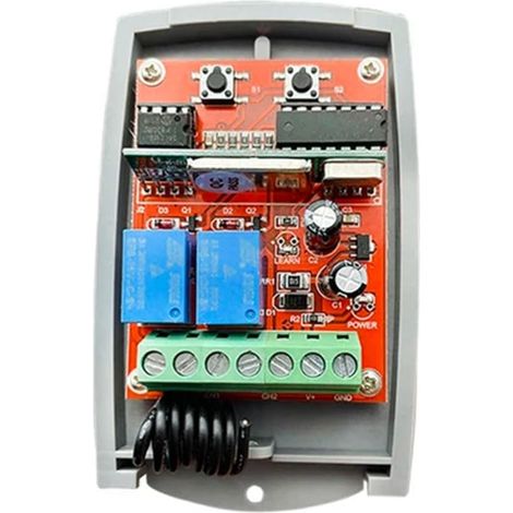 Récepteur Universel de Télécommande de Porte de Garage 433 MHz 12 V-24 V, Ouvre-Porte Électrique 433,92 MHz, Code D'Apprentissage Roulant (1/5)