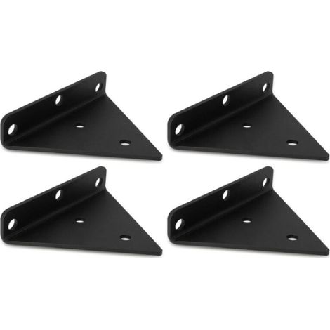 Set di 4 staffe triangolari per mensole, supporti per mensole flottanti in ferro da 8 cm, staffe metalliche a parete per mensole a vista fai-da-te