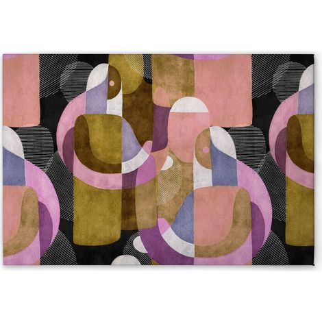 Leinwandbild Abstrakte Formen M1-No.51346 - Kunstdruck auf Leinwand in Schwarz Weiß - Wandbild 45 x 30 cm (1/5)