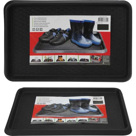 Tapis flexible polyvalent 60x40cm noir chaussures maison voiture