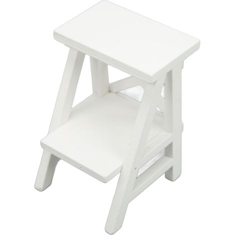 Étagère Murale Blanche 1:12 pour Maison de Poupée - Accessoire Miniature Artisanal Décoratif (1/5)