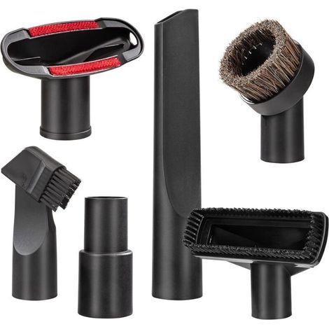 Accessoires pour Aspirateur, 6 Pièces Embouts pour Aspirateurs Brosse Universelle pour Coussins, Suceur Plat, Brosse à Matelas, Brosse d'aspiration avec Adaptateur 32 mm et 35 mm (1/5)