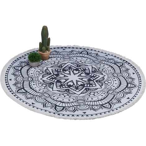 Alfombra redonda con diseño de mandala