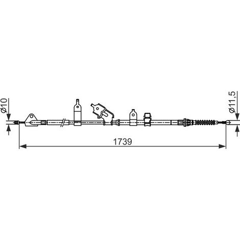 Tirette à câble, frein de stationnement BOSCH 1 987 482 566 SUBARU 46420 52340