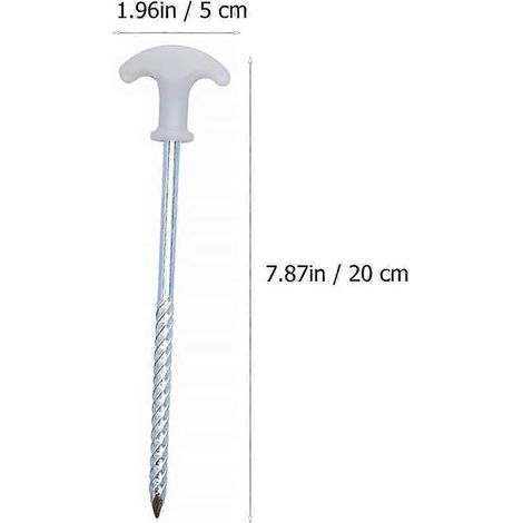 Piquets de sol métalliques pour tente de camping, supports de tente, supports de stabilité pour tente (lot de 2) (1/5)