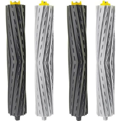 Lot de 4 brosses à rouleaux de rechange pour aspirateurs Roomba séries 800, 900, 850, 860, 861, 866, 870, 880, 890, 900, 960, 980, 981, 985. (1/4)