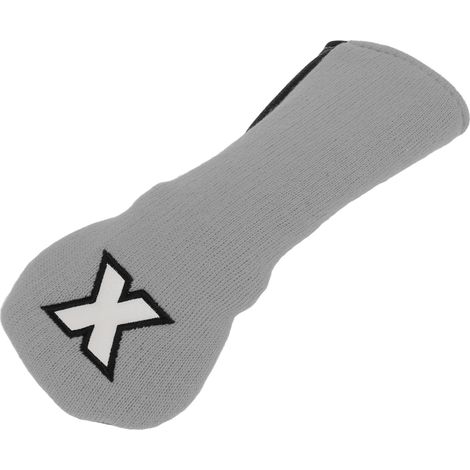 Housse de protection pour club de golf en tissu mixte, polyester tricoté, PU imperméable avec motif en X pour l'entraînement régulier, gris et noir (1/5)