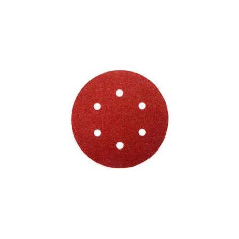 Disques abrasifs perforés avec velcro pour ponceuses orbitales aléatoires Ø 150 mm - blister 80 grains de 6
