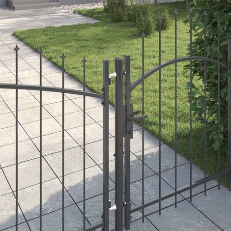Maison Exclusive - Cancello da giardino Woerden Grigio 100 x 400 cm Acciaio