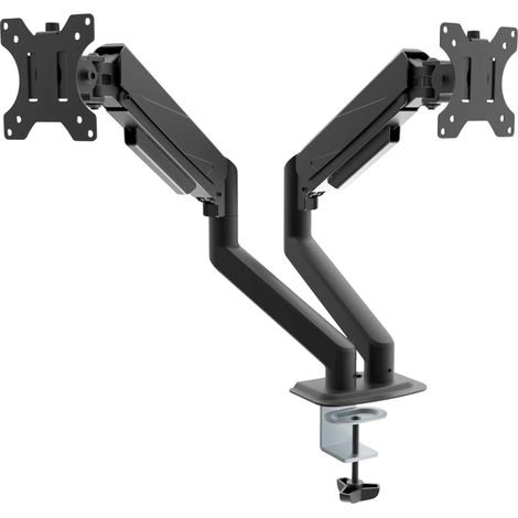 Supporto da scrivania per doppio monitor AKYGA AK-MB-06 Bracci a gas regolabili VESA 75x75mm / 100x100mm 15-32''