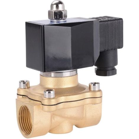 1 Électrovanne Laiton DN15, AC220V, Étanche, Pour Eau Gaz Huile, Irrigation (1/4)