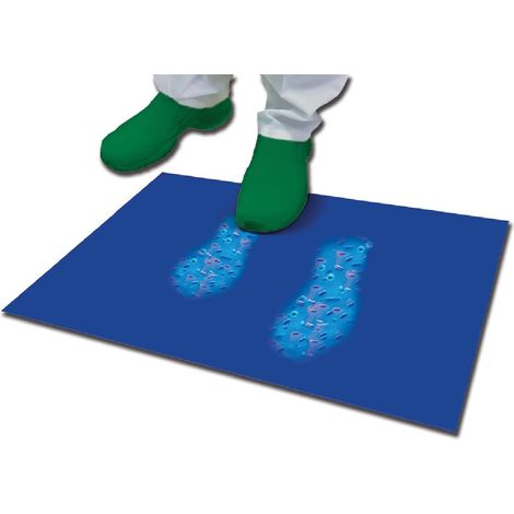GIMA - Tappetino decontaminante antibatterico, 60x90 cm, 30 strati, confezione da 5, blu, 36686