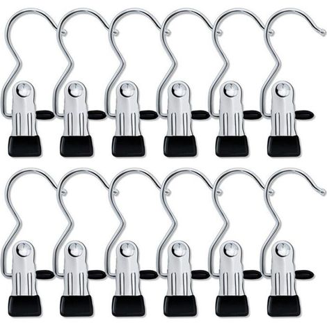 Bardusch - Organisateur de Legging 30PCS pour Cintres de Pantalons de Placard Clips Simples Portables en Acier Inoxydable Peu Encombrants (1/4)