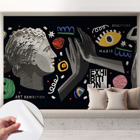 Carta da parati autoadesiva - fotomurale - alta qualità - per la cucina - camera da letto - Mostra colorata 208x146 cm (1/5)