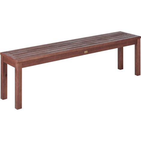 Banco de jardín asiento madera de eucalipto natural 160 cm rústico terraza balcón exterior Tuscania