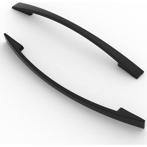 Maniglie per mobili FURNIWARE, set da 5 pezzi - Interasse fori 160 mm, per armadi, cucine e cassetti - Nero opaco (1/5)