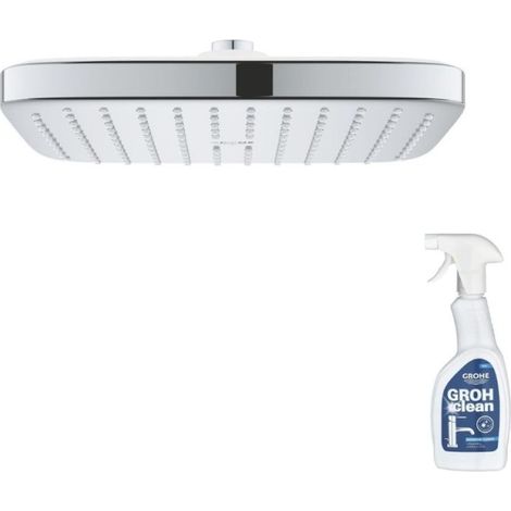 Douche de tête GROHE Quickfix Vitalio Comfort 250 Cube + nettoyant GrohClean