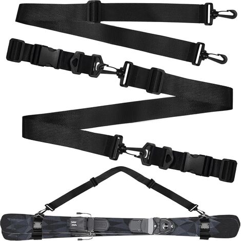 Sangle de Ski Réglables,Porte Ski,Bandoulière pour Transporter Skis et Porte-bâtons,Accessoires Ski,Tapis de Yoga,Vélos pour Enfants