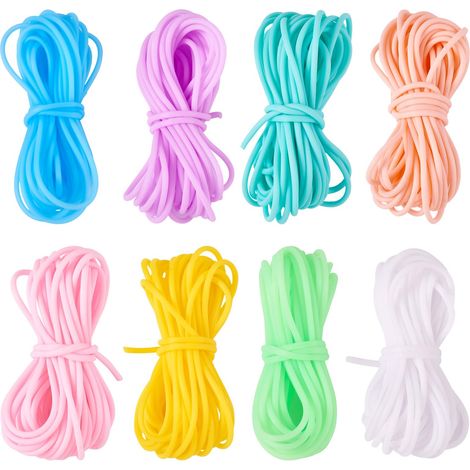 cordon tubulaire en caoutchouc synthétique PVC de 40 m, tuyau de 2 mm, corail et 7, 15 m/rouleau, 8 couleurs, plastique (1/5)