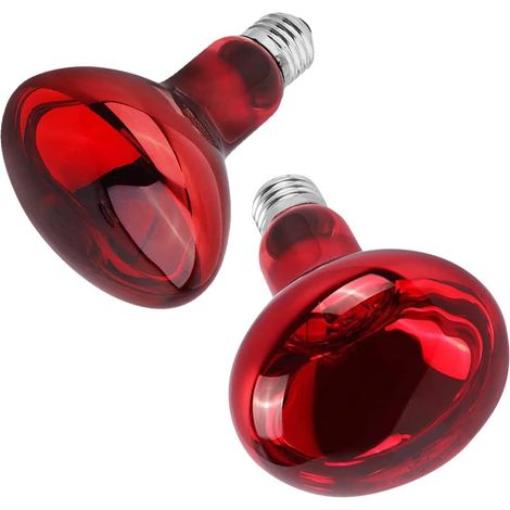 Lampe Chauffante Reptile, 2 Pièces Ampoule Chauffante, Lampe Chauffante Tortue, Lampe Chauffante Terrarium, Reptile Infrarouge Lampe pour Reptiles Tortues Serpents Amphibiens (100W) (1/5)