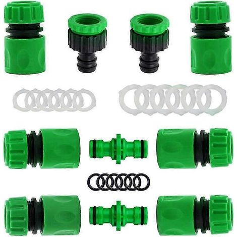 1 SET de raccords et connecteurs pour tuyau d'arrosage, kit de raccords de robinet en plastique pour tuyau d'arrosage - JXLGV (1/5)