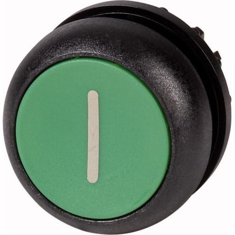 Bouton-poussoir plat vert I à accrochage EATON M22S-DR-G-X1